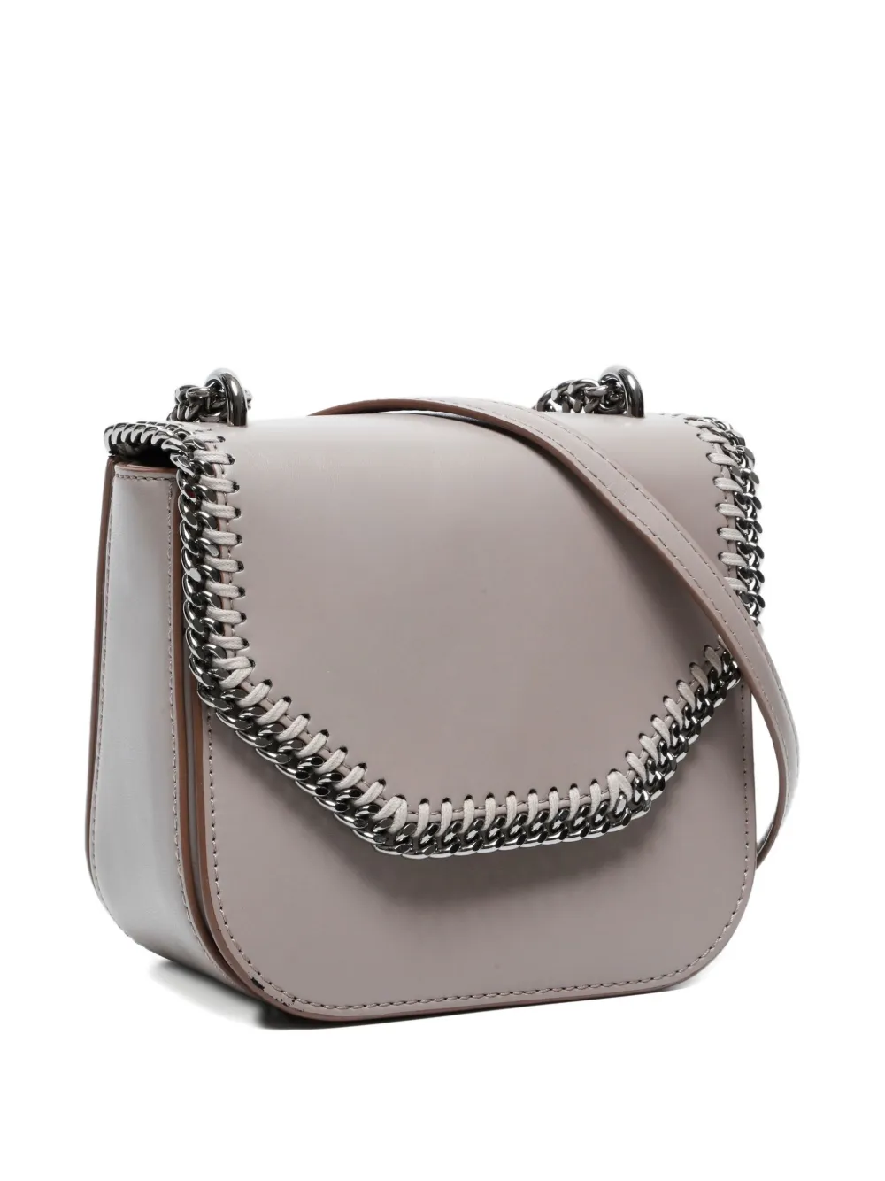 Pre-owned Stella Mccartney 2000-2015 Mini Bally Chain-trim Cross-body Bag In Gray