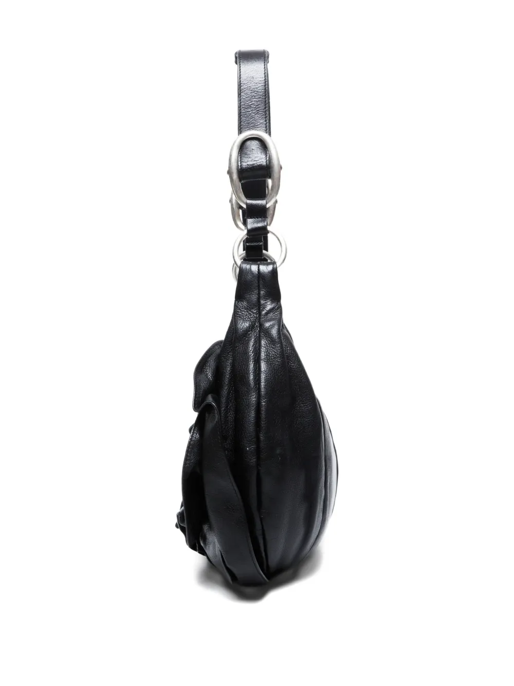 Pre-owned Saint Laurent 1990-2000s Rose-embellishment Shoulder Bag In Black