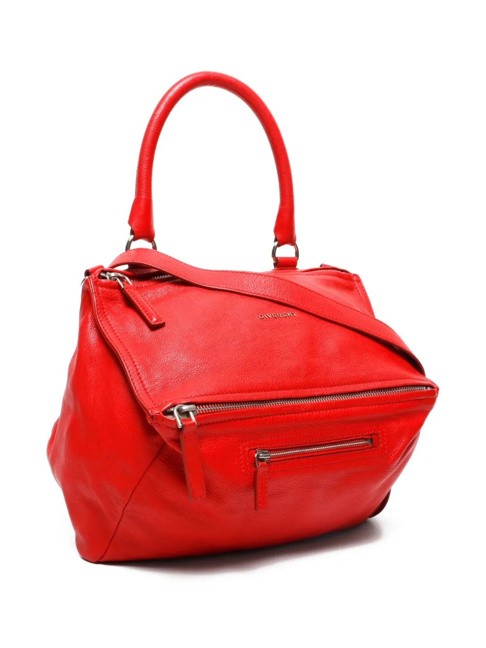 Pre-owned Givenchy 2000-2020s Pandora Leather Bag In Red