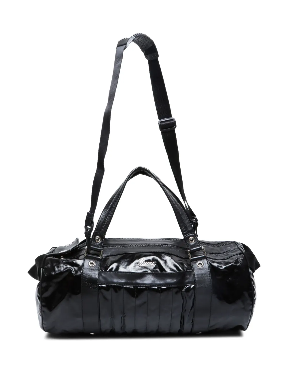 Pre-owned Gucci 2000-2015s Logo Boston Bag In Black