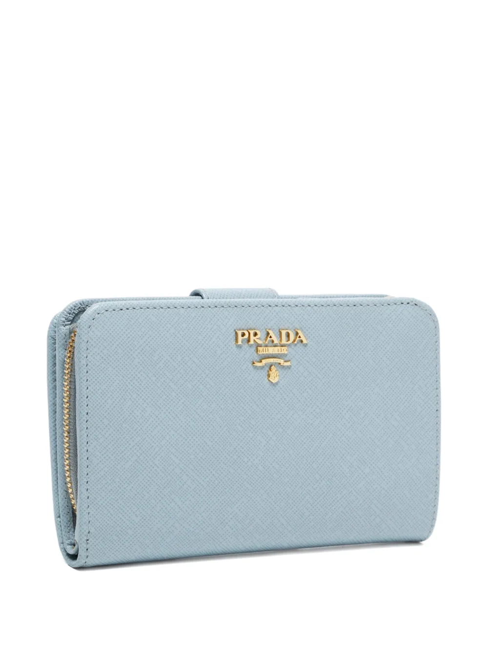 Pre-owned Prada 2020-2024 Saffiano Leather Wallet In Blue
