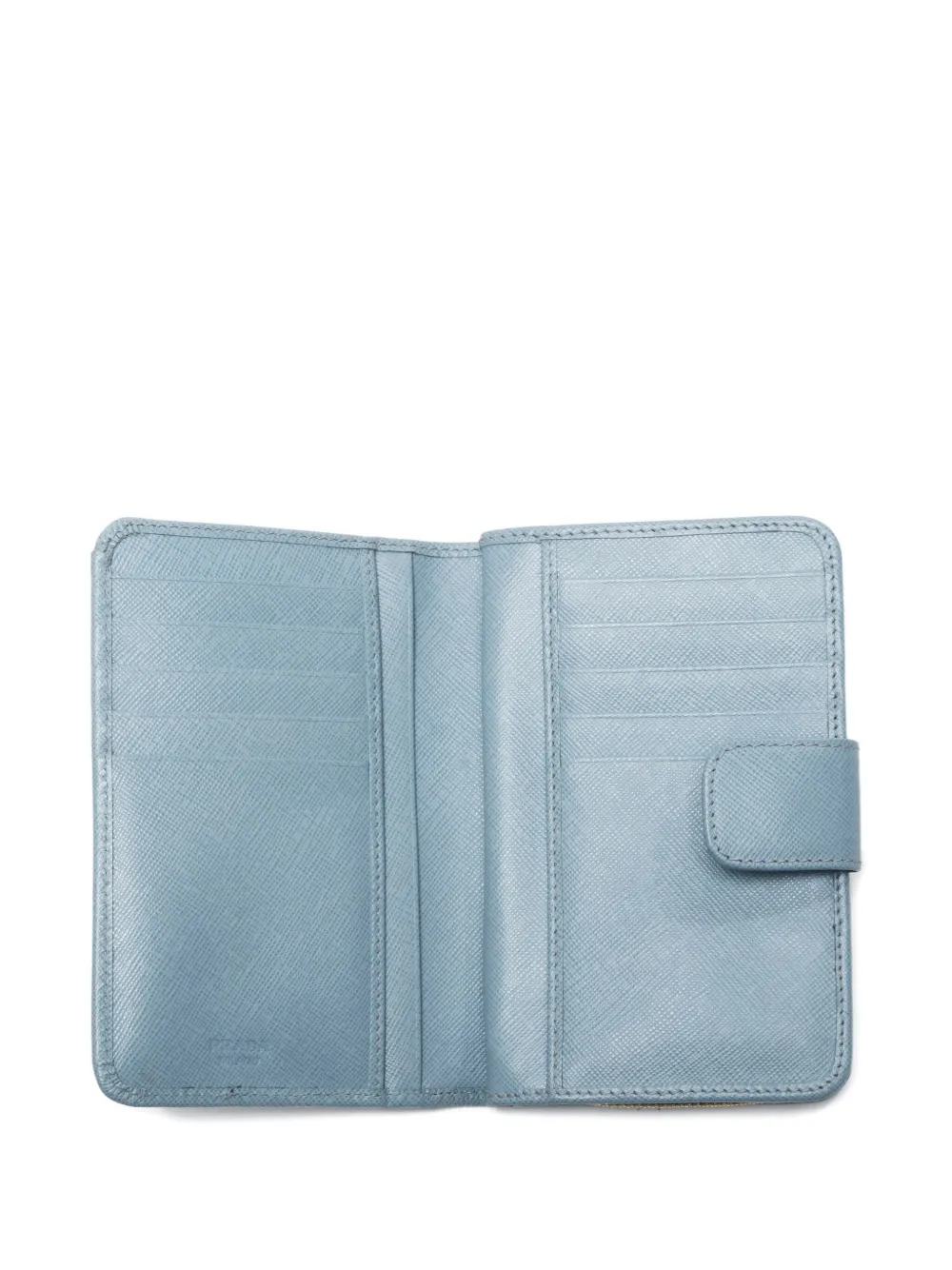 Pre-owned Prada 2020-2024 Saffiano Leather Wallet In Blue