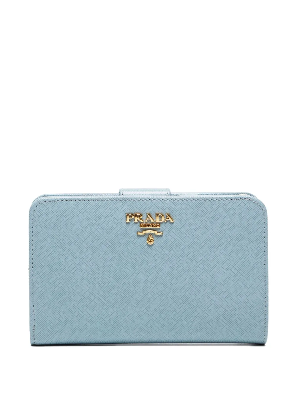Pre-owned Prada 2020-2024 Saffiano Leather Wallet In Blue