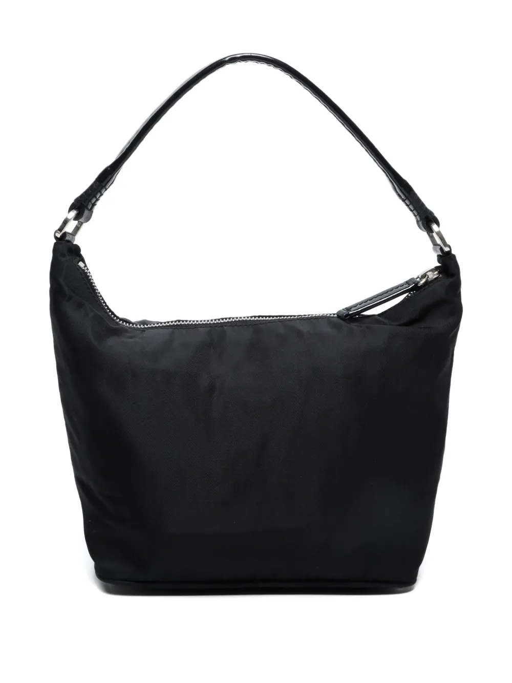 Pre-owned Prada 1990-2000 Triangle-logo Pouch Bag In Black