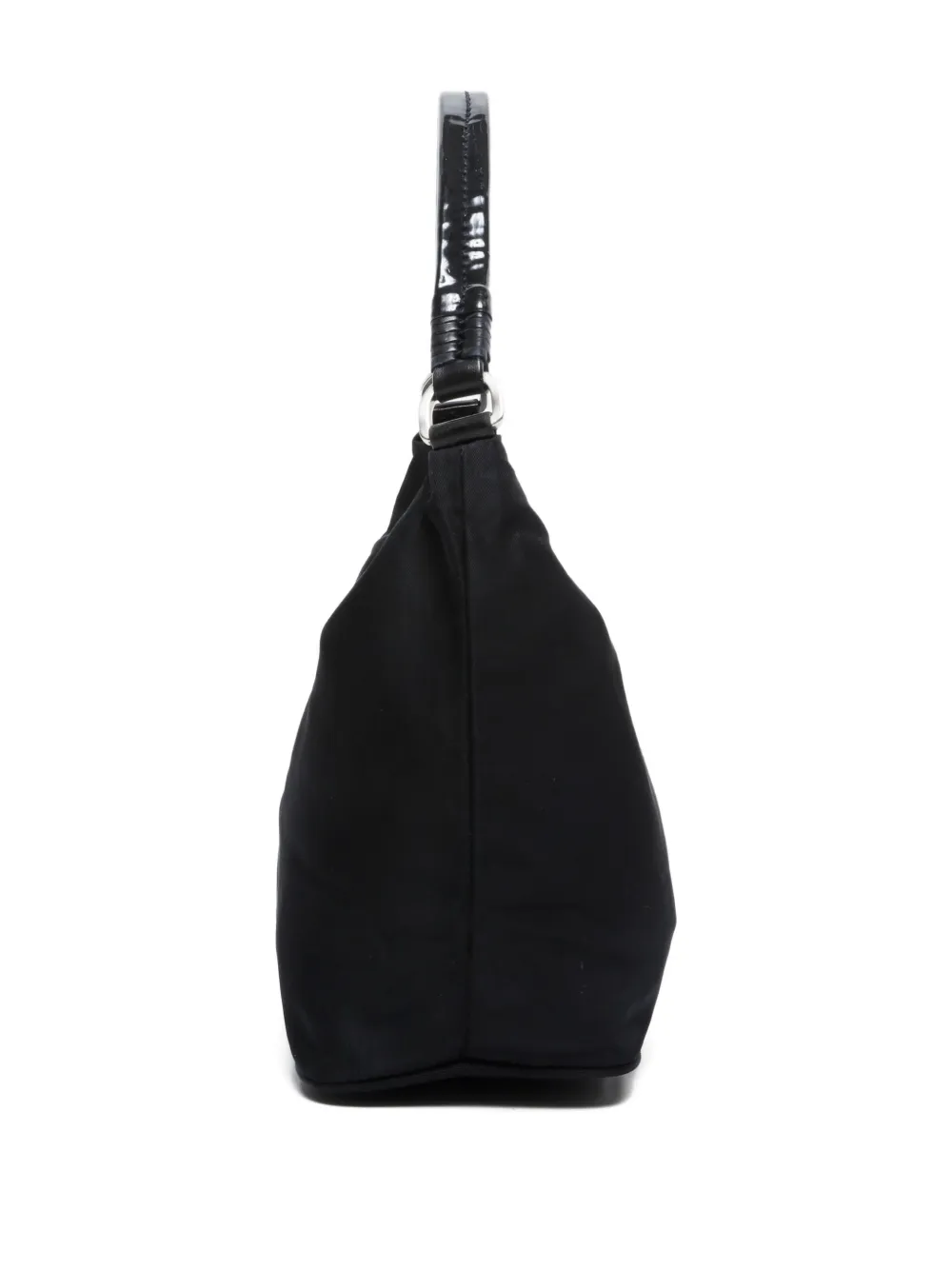 Pre-owned Prada 1990-2000 Triangle-logo Pouch Bag In Black