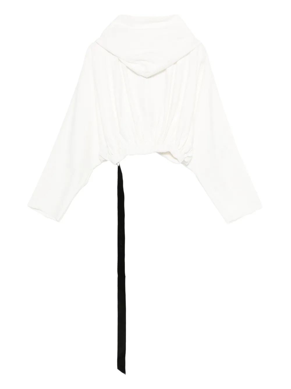 Rick Owens DRKSHDW Hoodie met elastische afwerking - Wit