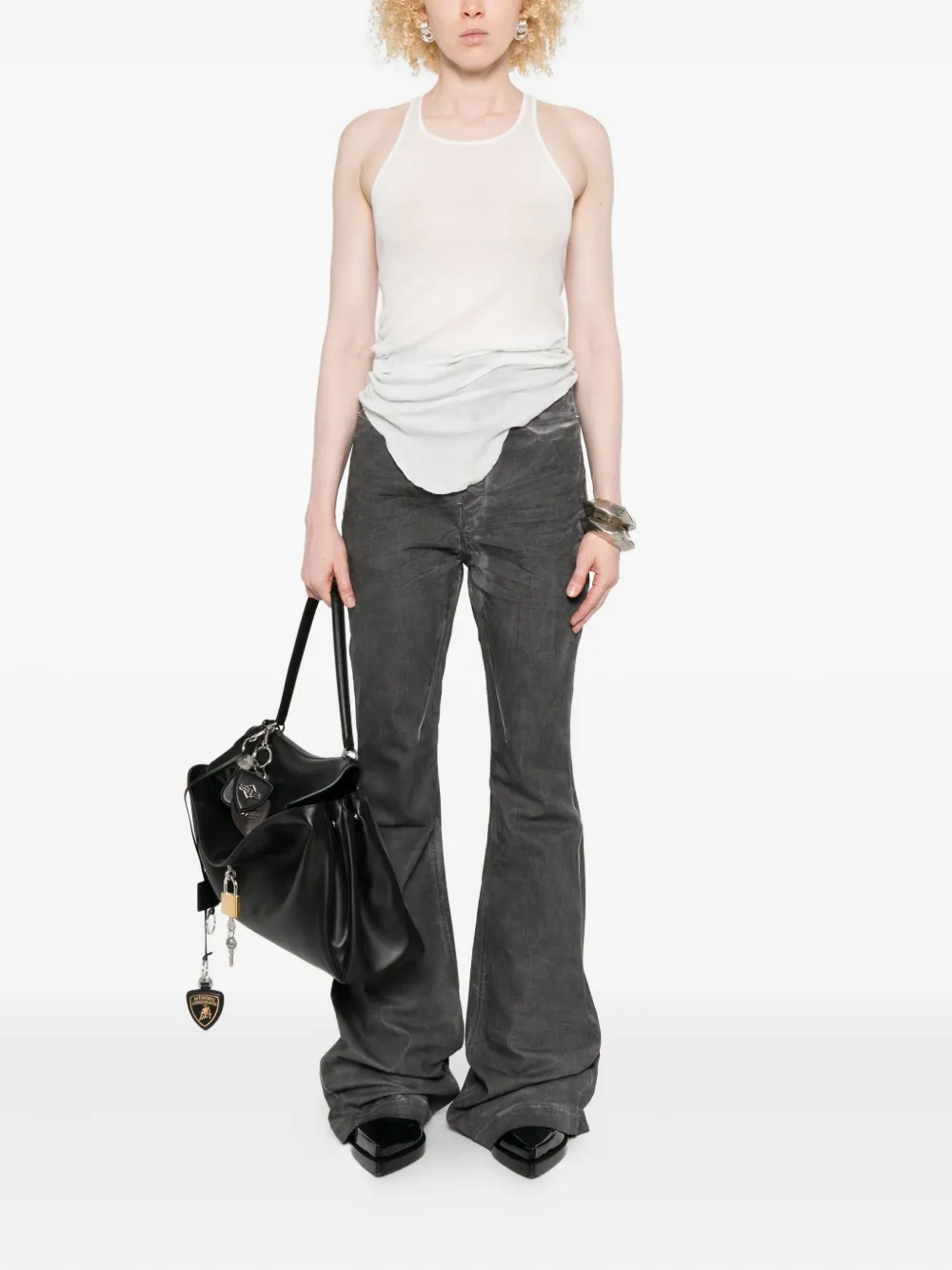 Rick Owens DRKSHDW Gerafelde jeans - Grijs
