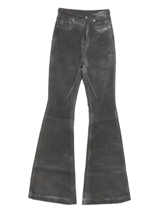 Rick Owens DRKSHDW Distressed Flared Jeans | Grey | FARFETCH