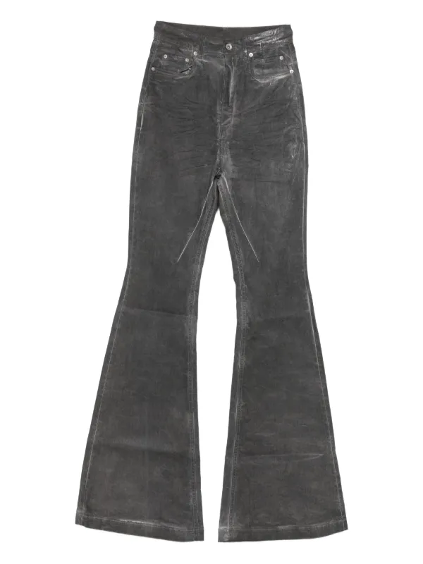 Rick Owens DRKSHDW Distressed Flared Jeans | Grey | FARFETCH