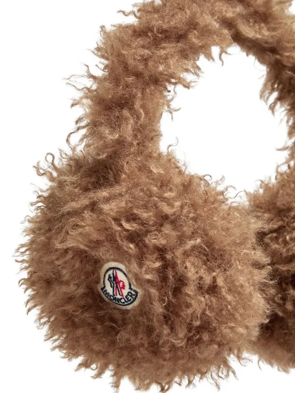 モンクレール MONCLER イヤーマフ ラビットファー Moncler Textured Earmuffs | Brown | FARFETCH