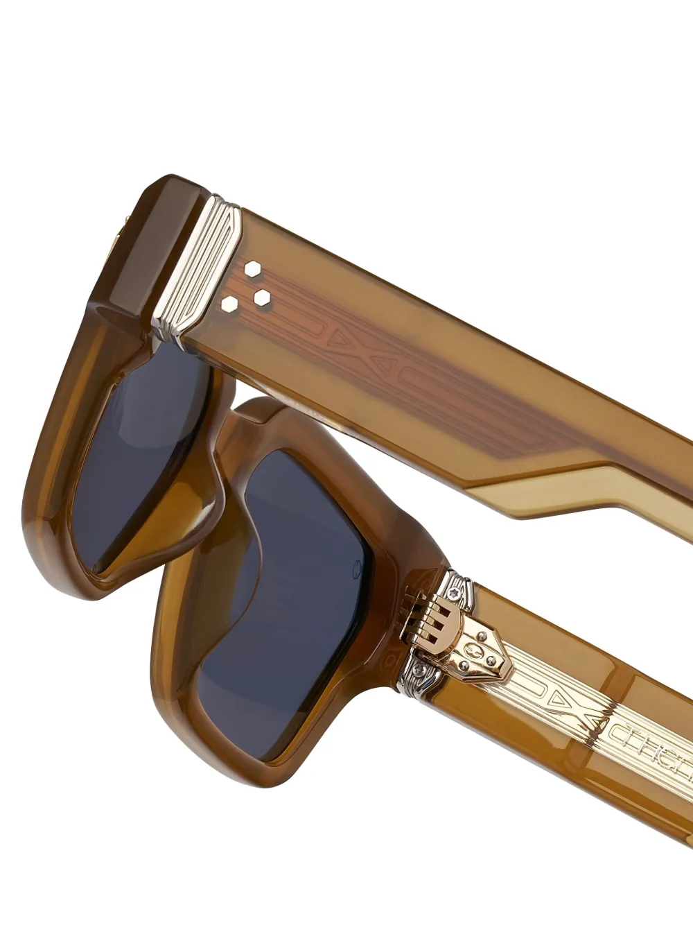 T Henri Eyewear Zonnebril met vierkant montuur Bruin