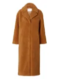 STAND STUDIO Camille fleece-textured coat - Brown