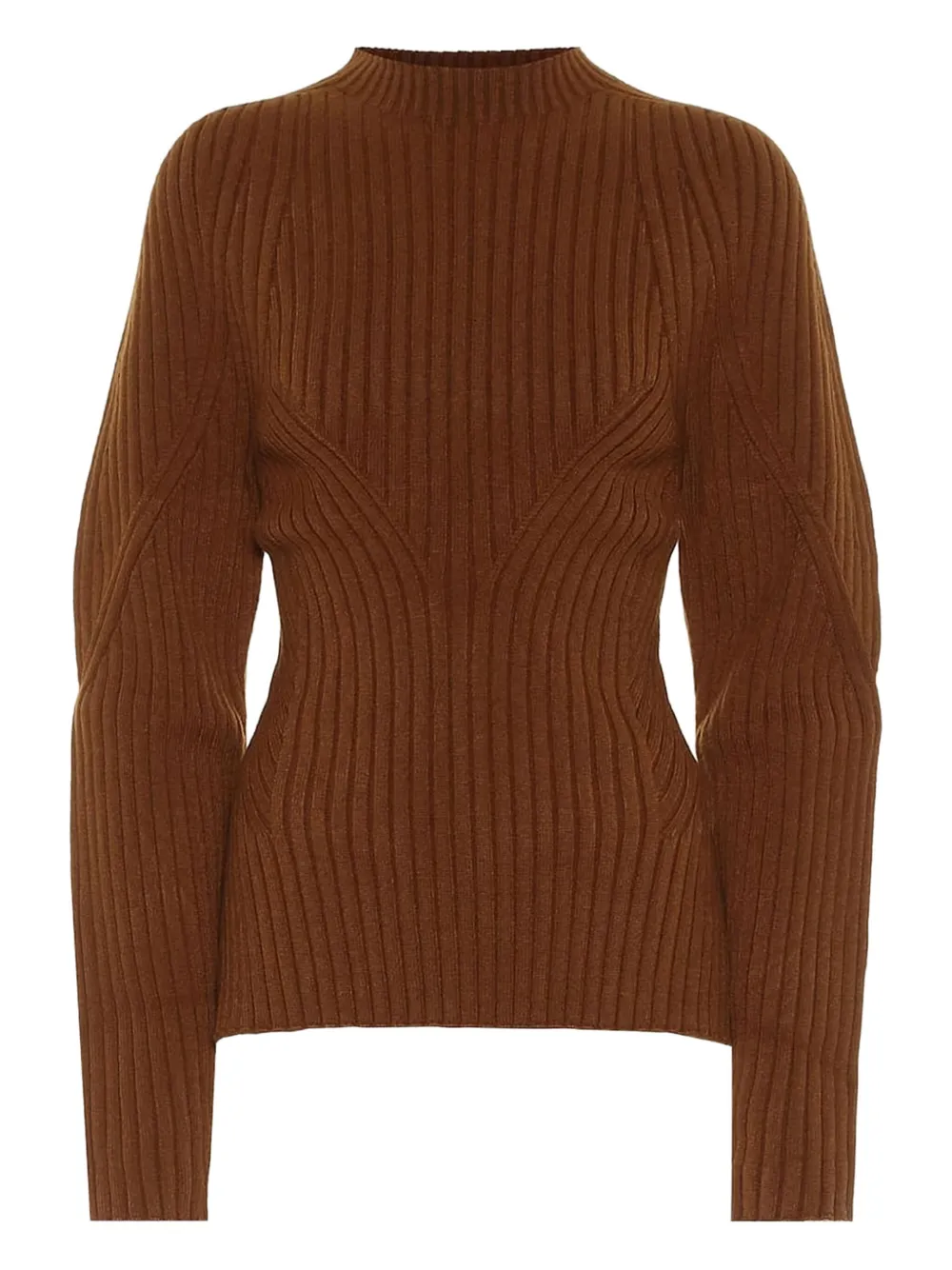 Low Classic ribbed cut-out sweater Bruin