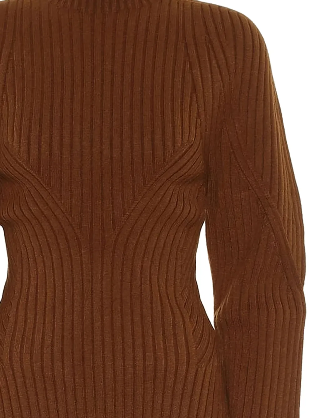 Low Classic ribbed cut-out sweater Bruin