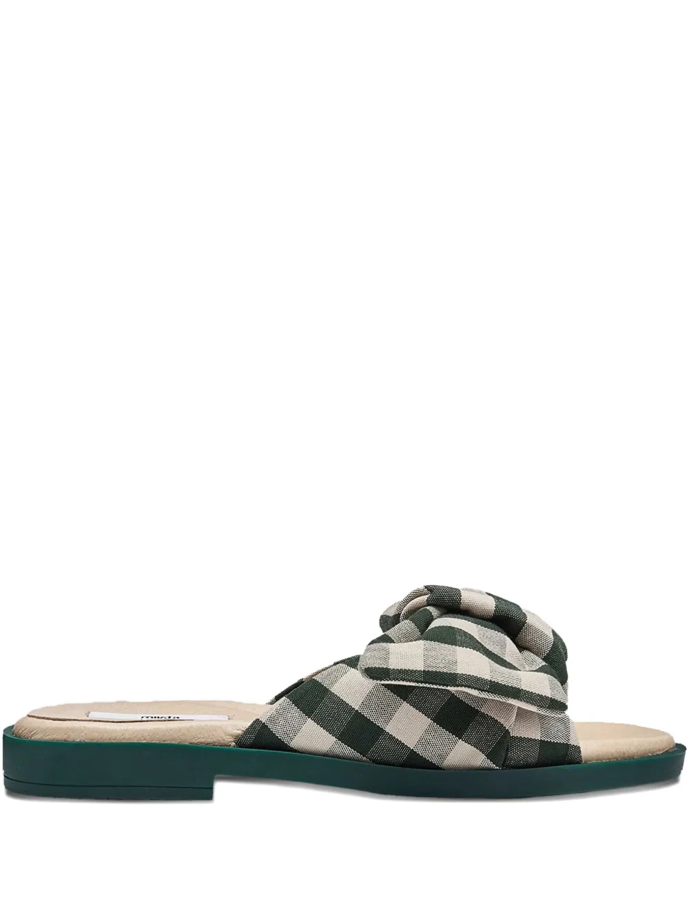 Miista gingham bow sandals Groen