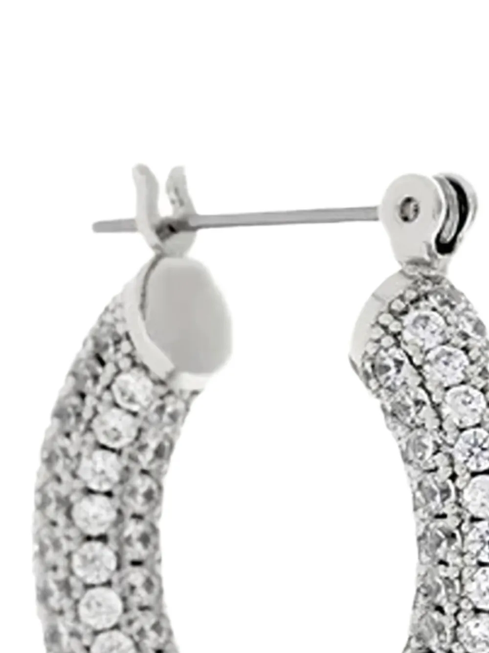 Luv Aj baby Amalfi pavé-setting hoop earrings - Zilver
