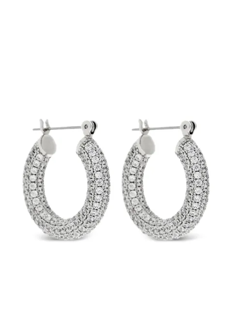 Luv Aj baby Amalfi pavé-setting hoop earrings