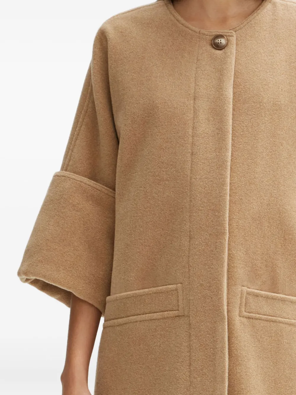 Rodebjer Nusa Bell-sleeve Coat In Brown