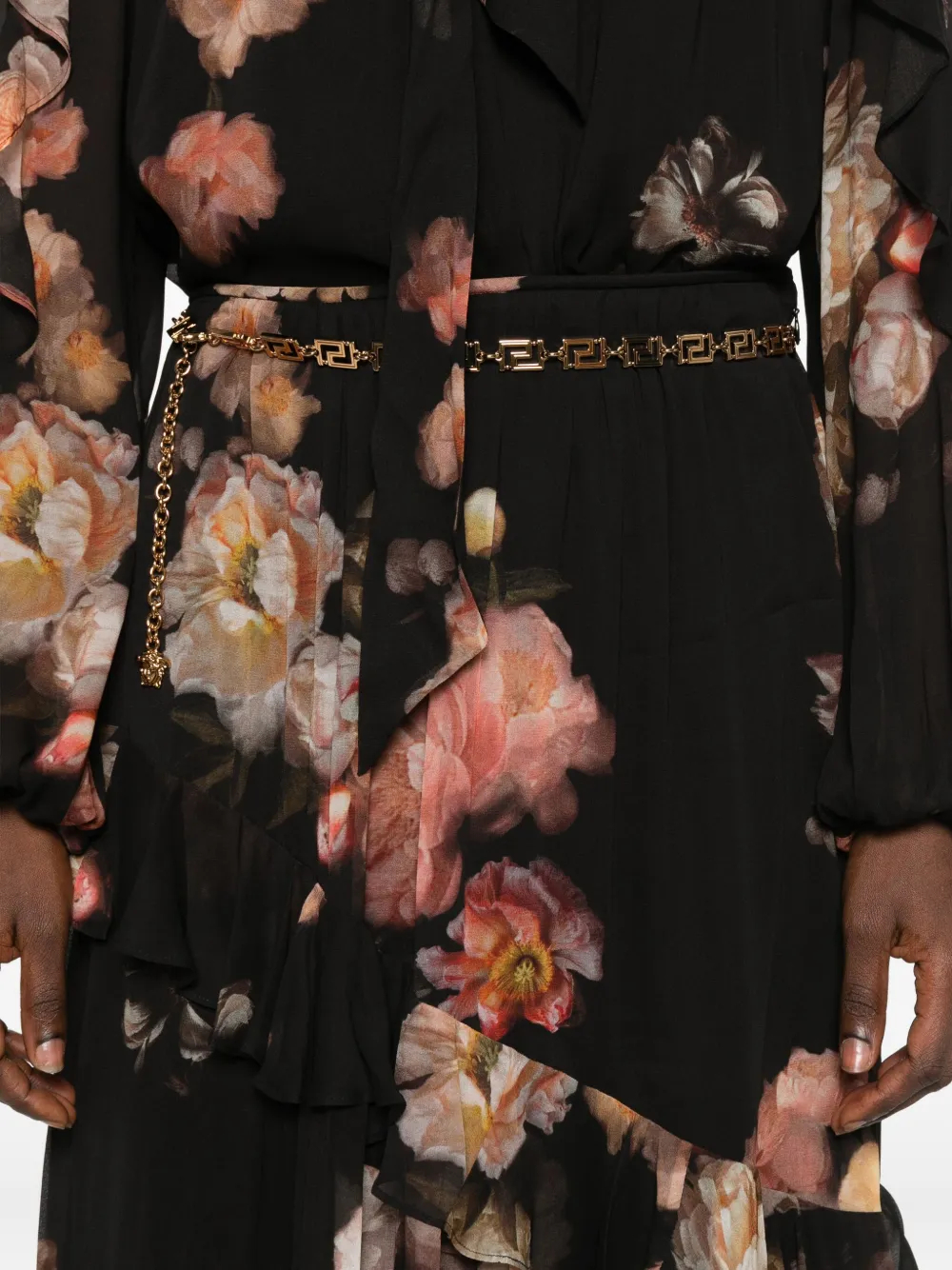 ZIMMERMANN Hypnotic asymmetric midi skirt Zwart