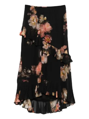 Zimmermann 25SS スカート ブラウン系 リラックスフォーマル◎】ストレッチパウダーサテン ロング