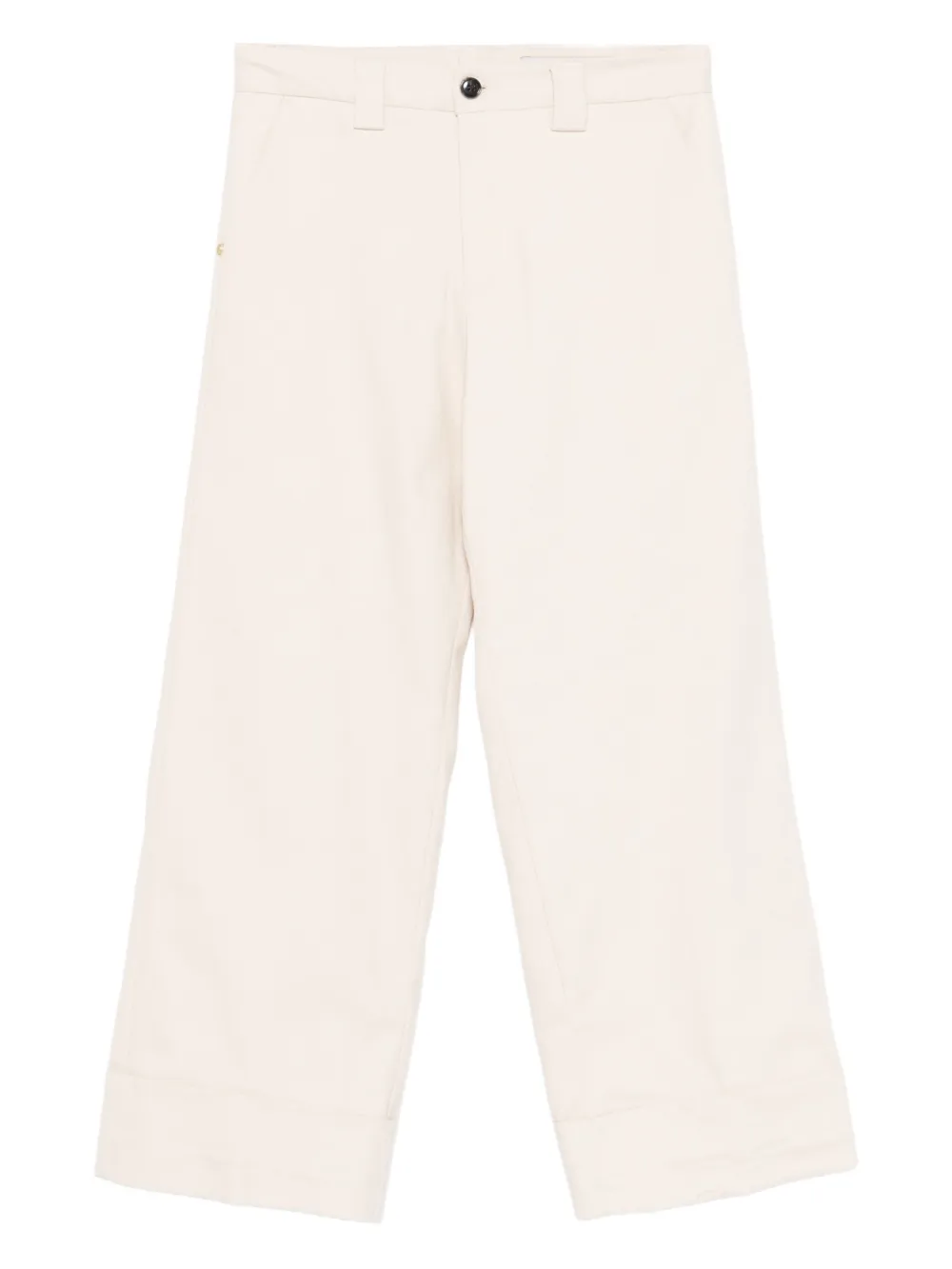 White Sand button-fastening belt-loops trousers | Neutrals | Image 1