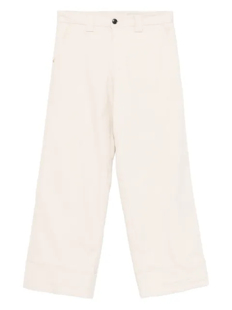 White Sand button-fastening belt-loops trousers