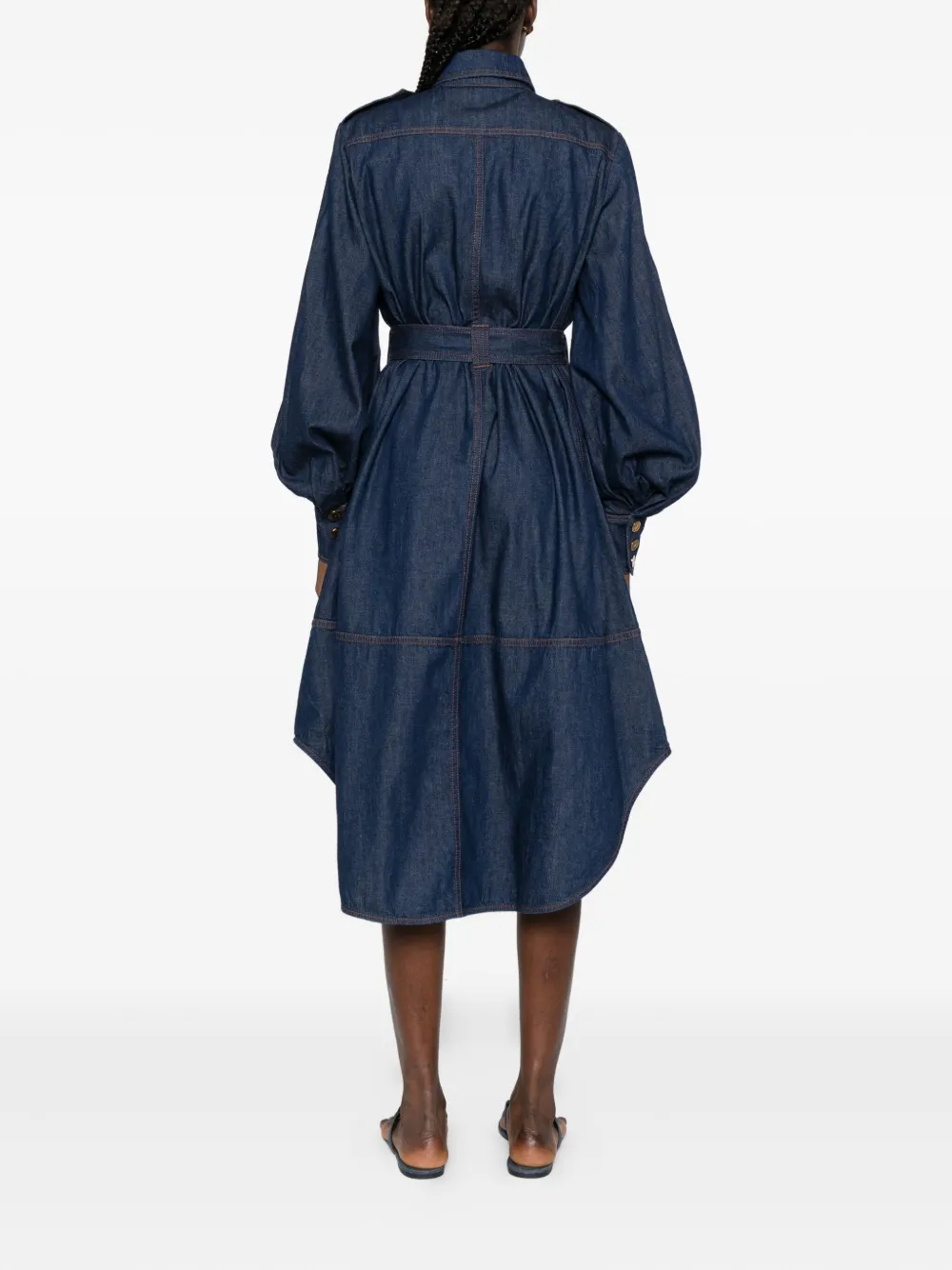 ZIMMERMANN denim midi dress Blauw
