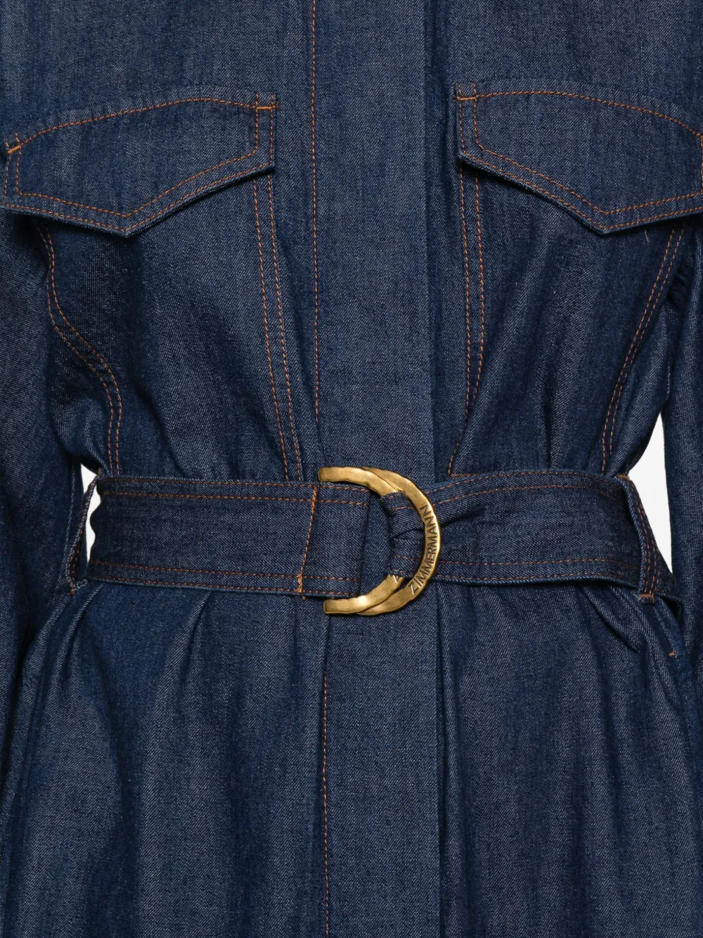 ZIMMERMANN denim midi dress Blauw