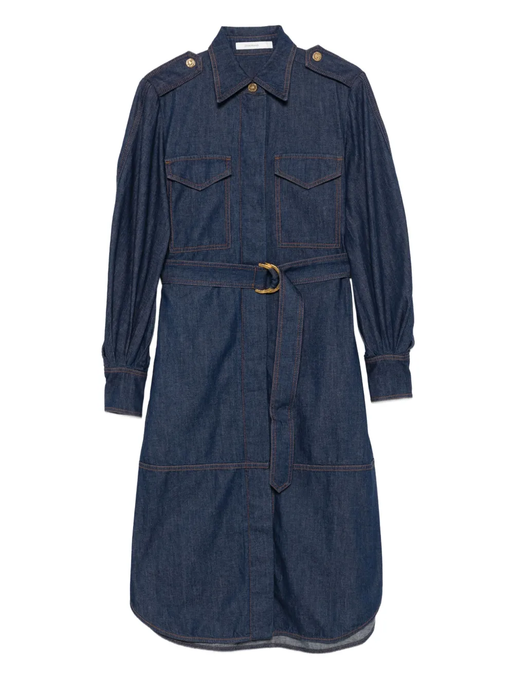 ZIMMERMANN denim midi dress Blauw