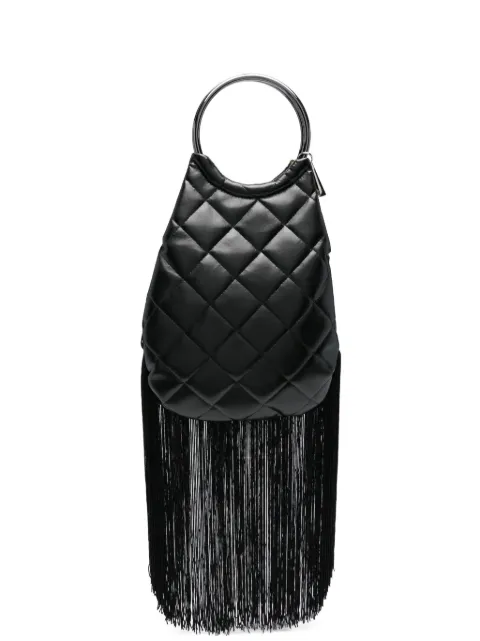 la milanesa quilted fringed-bottom clutch