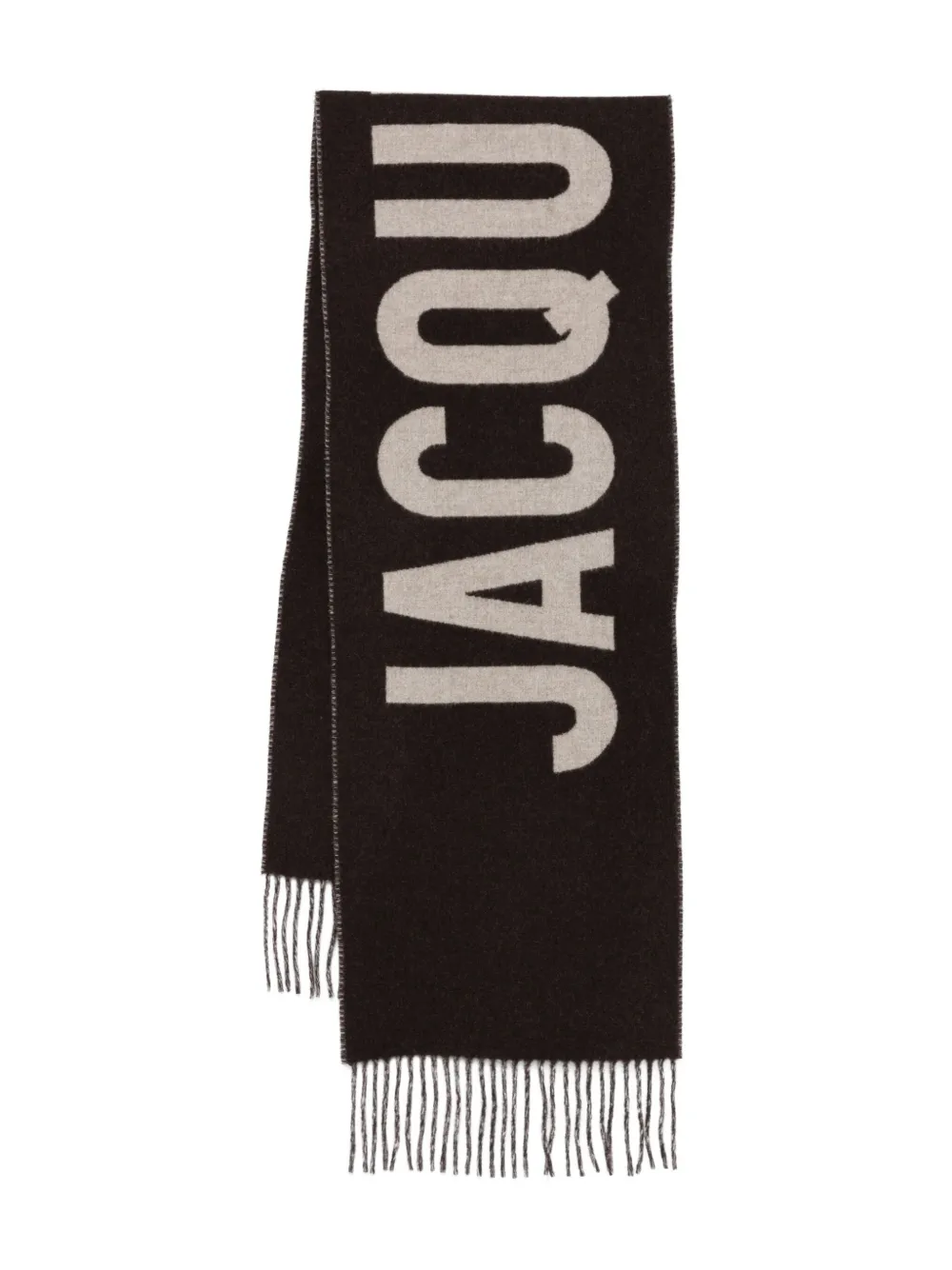 Jacquemus Sjaal met logo-jacquard Bruin