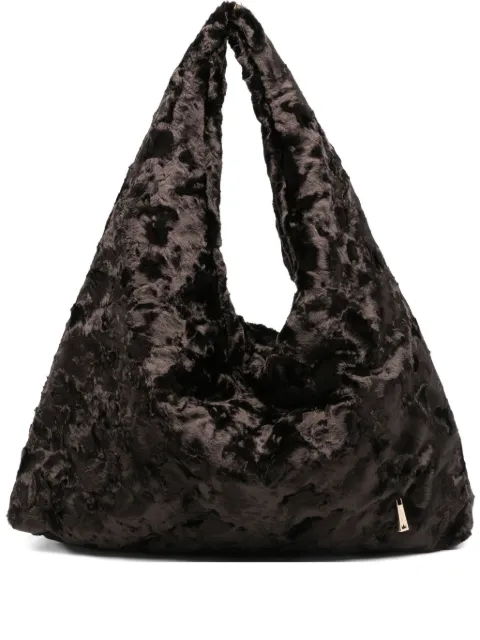 la milanesa plush-effect shoulder bag