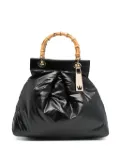 la milanesa quilted bamboo-handle tote bag - Black