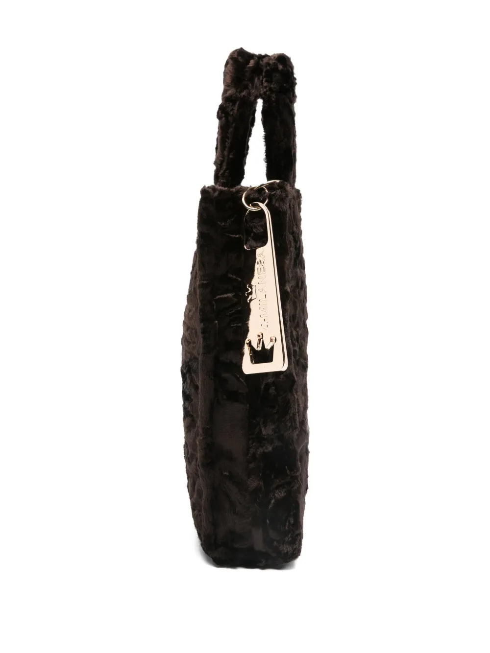 La Milanesa Faux-fur Double-handle Tote Bag In Brown