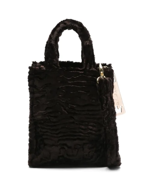 la milanesa faux-fur double-handle tote bag