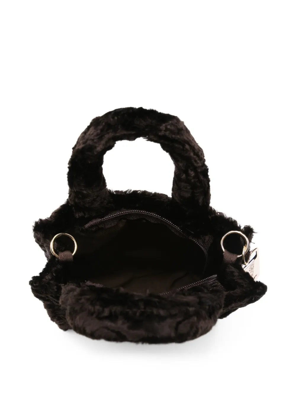 La Milanesa Faux-fur Double-handle Tote Bag In Brown