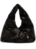 la milanesa crushed-texture tote bag - Brown