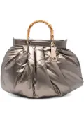 la milanesa bamboo-handle quilted tote bag - Brown