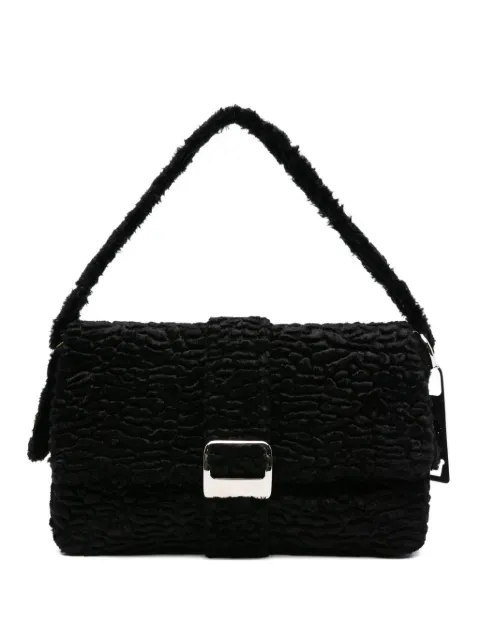 la milanesa textured buckle shoulder bag