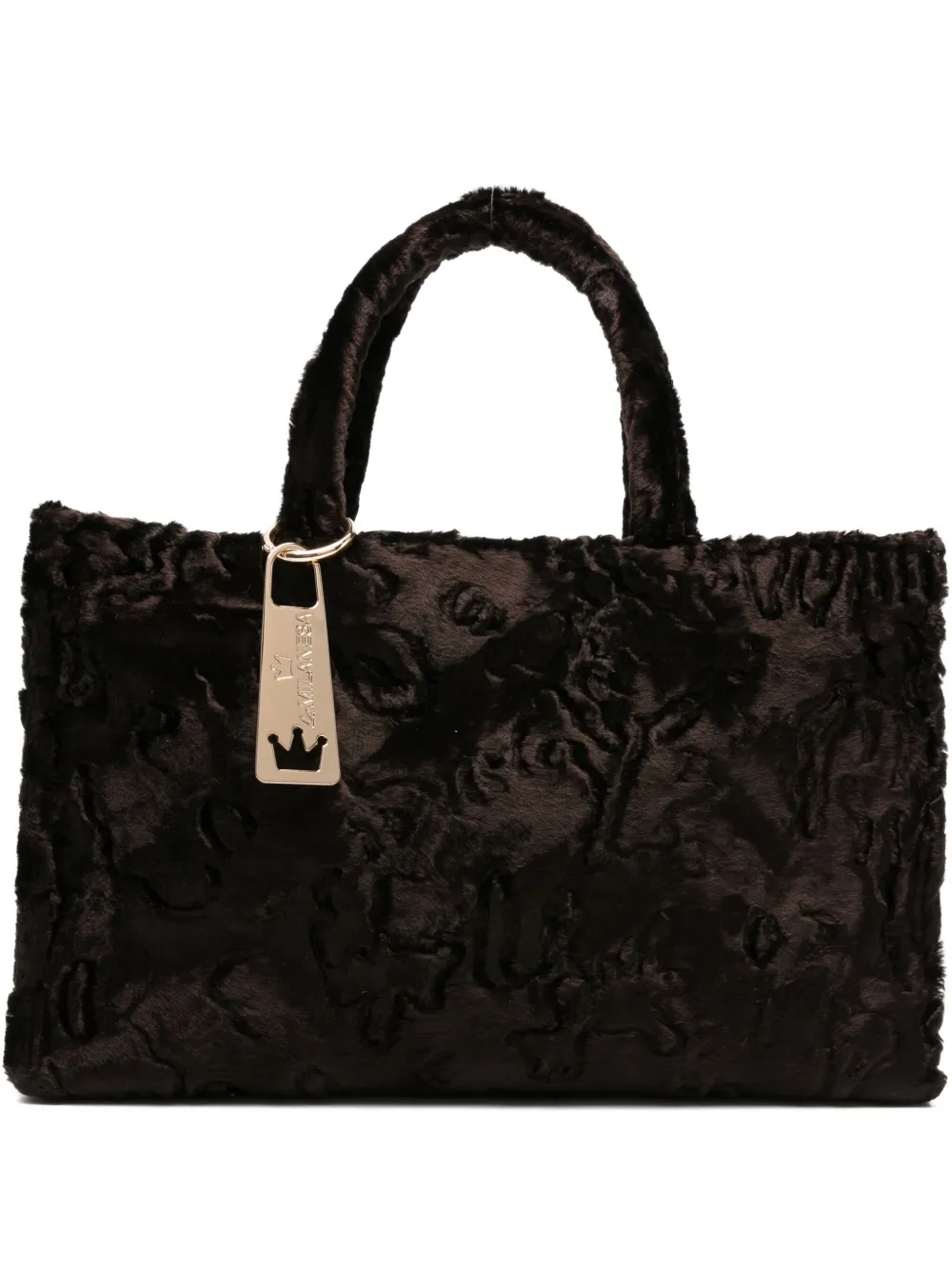 La milanesa Liliana floral-pattern tote bag Bruin