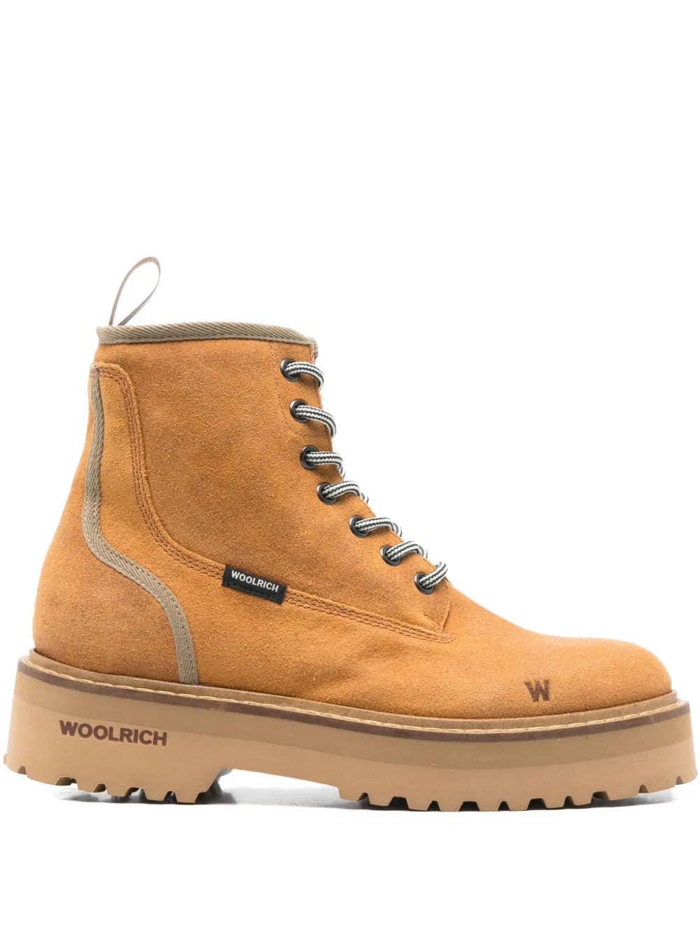 Woolrich lace-up platform boots Brown