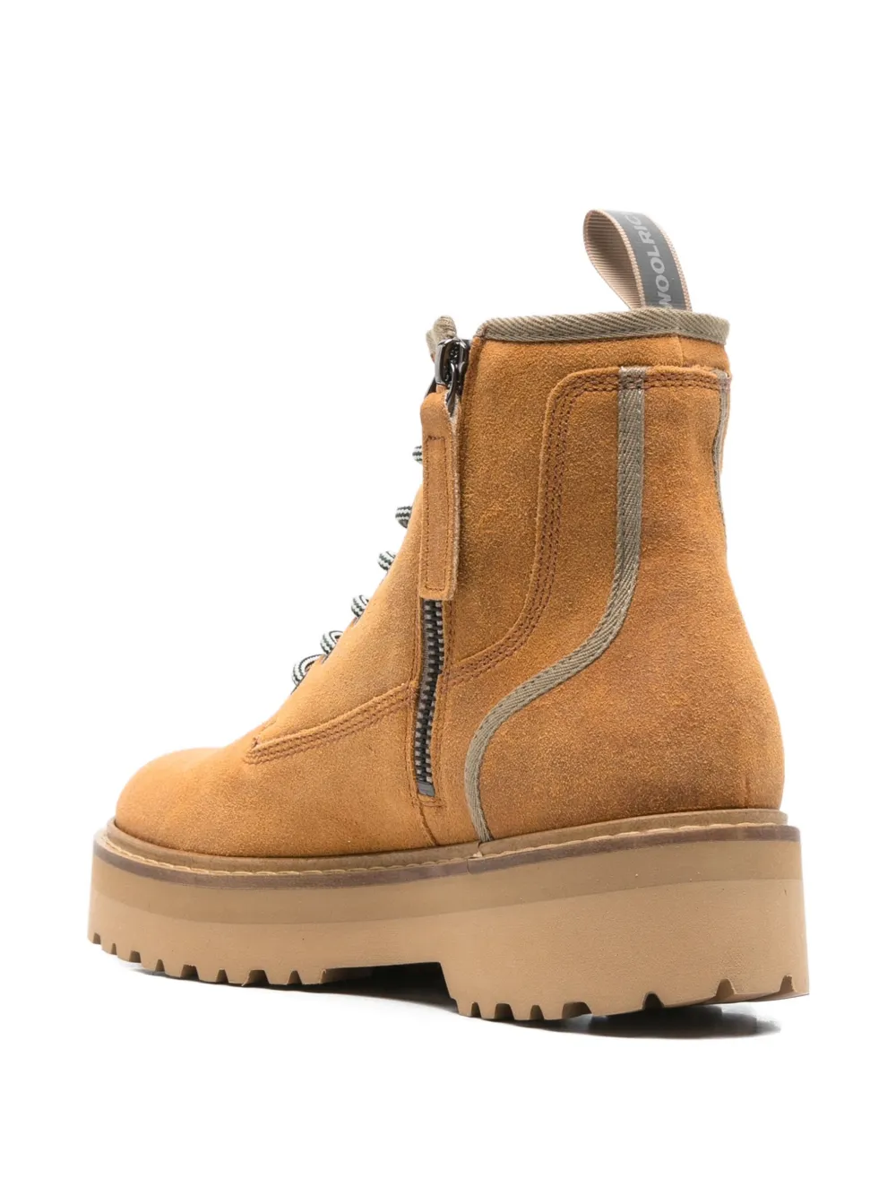 Woolrich lace-up platform boots Brown