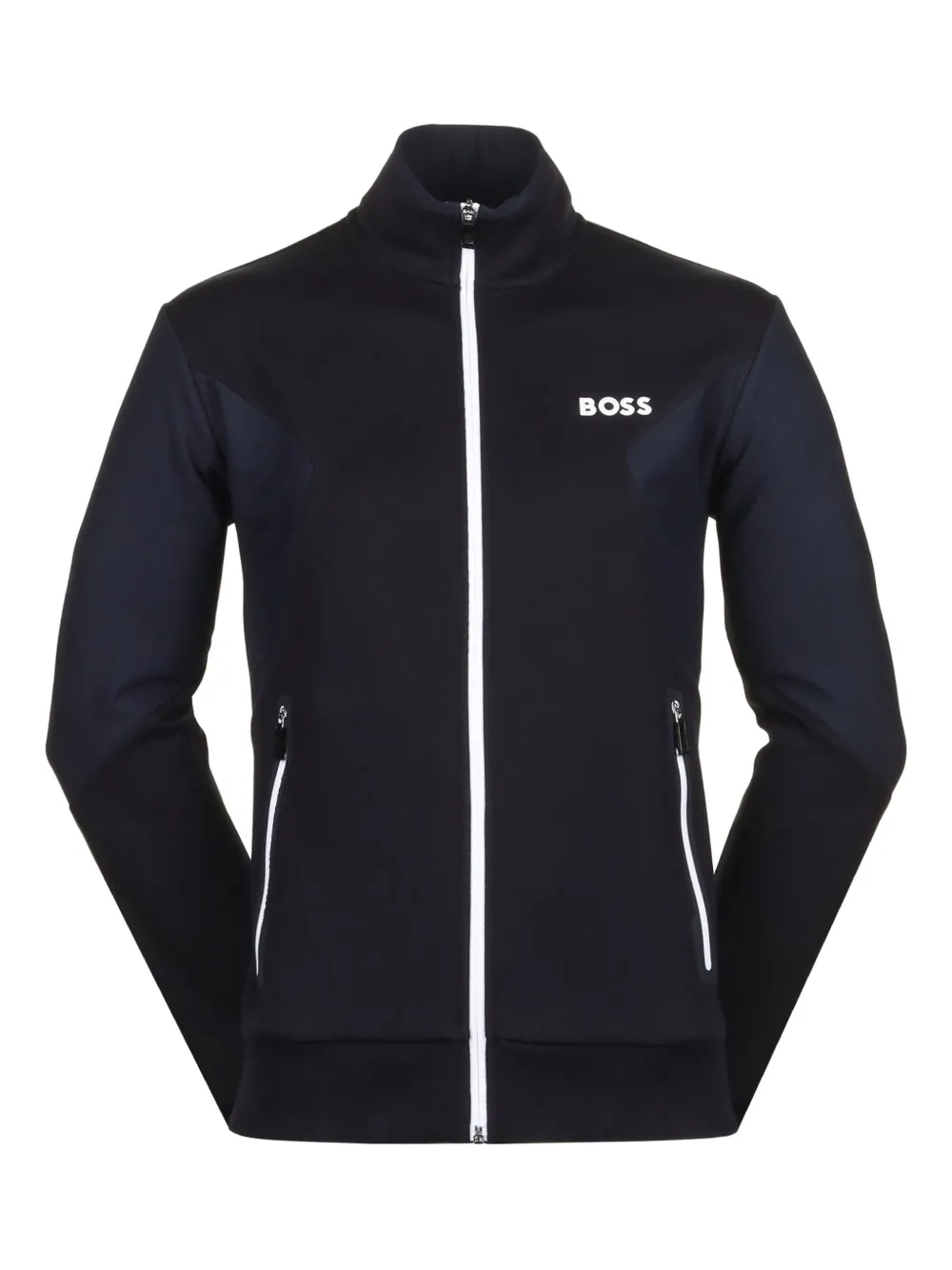 BOSS contrast-panel zip-up jacket | Blue | Image 1