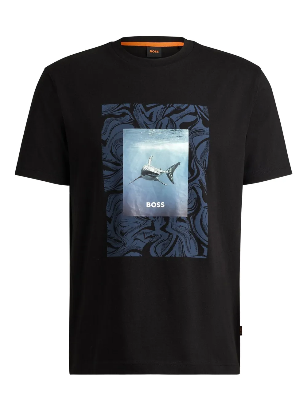 BOSS playera con estampado gráfico | negro | Image 1