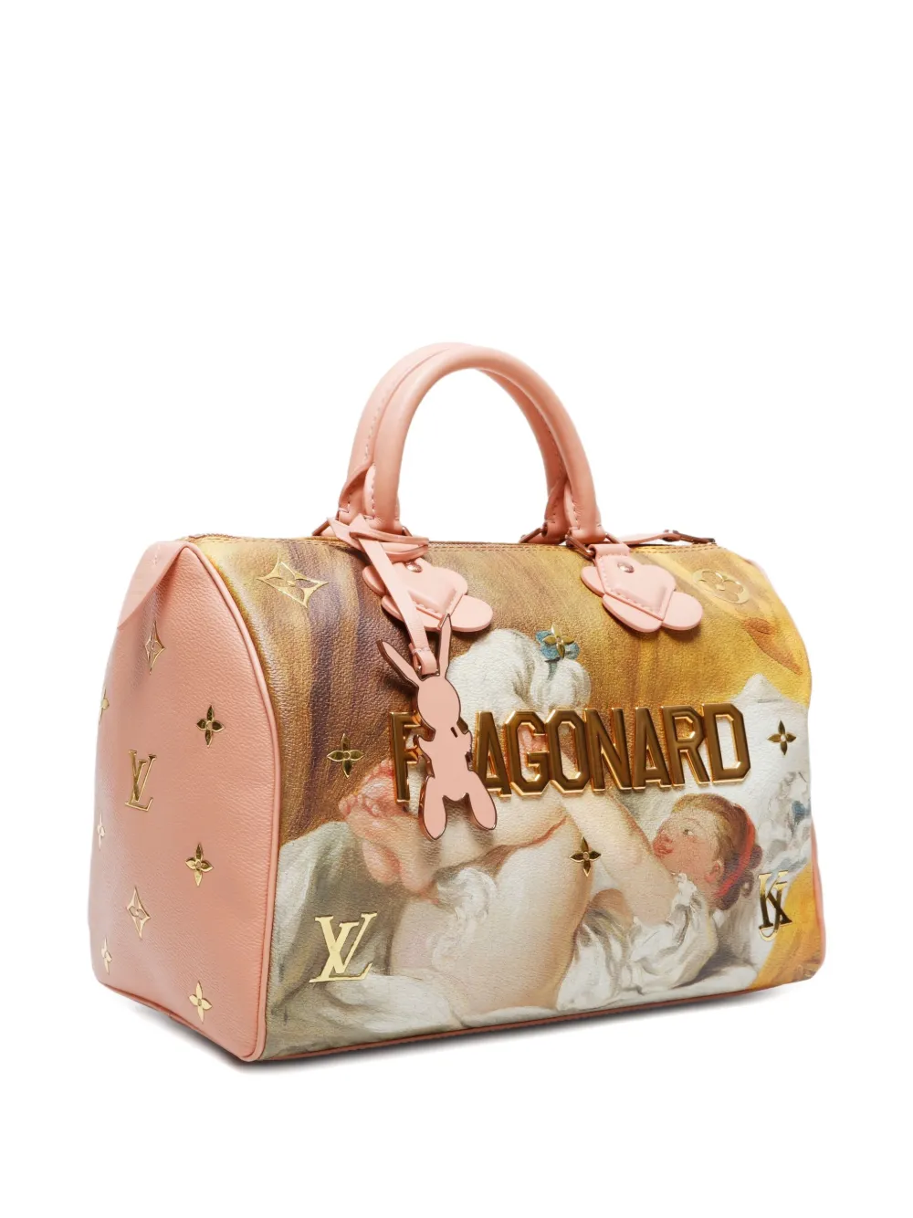 Pre-owned Louis Vuitton 2020s Fragonard Speedy 30 Handbag In Pink