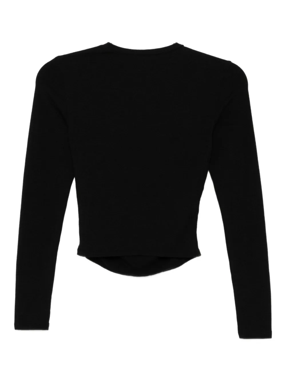 James Perse Jersey top met ruches - Zwart
