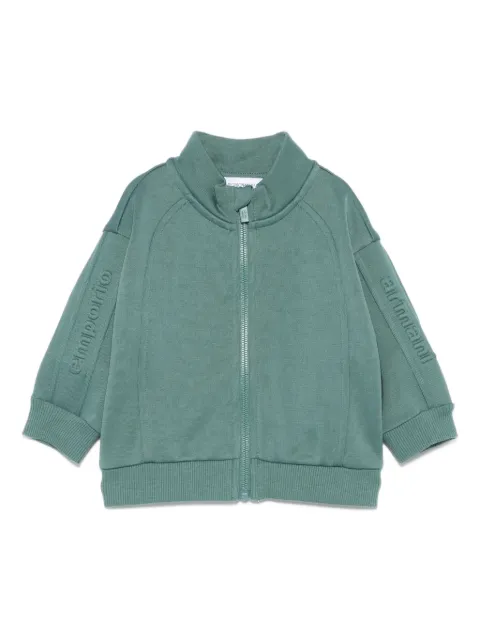 Emporio Armani Kids embossed-logo zip-up sweatshirt