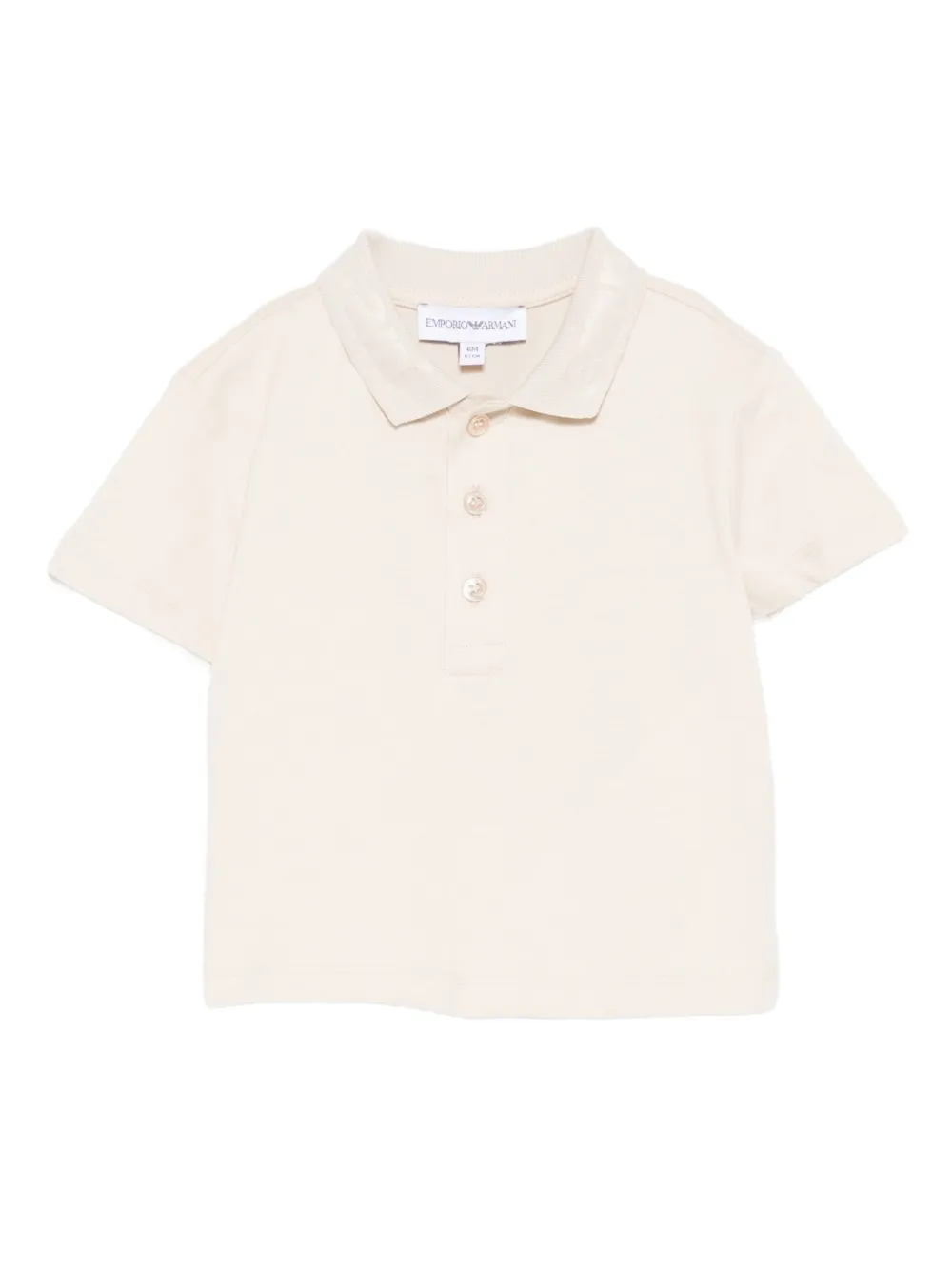 Emporio Ar i Kids logo-detail polo shirt Beige