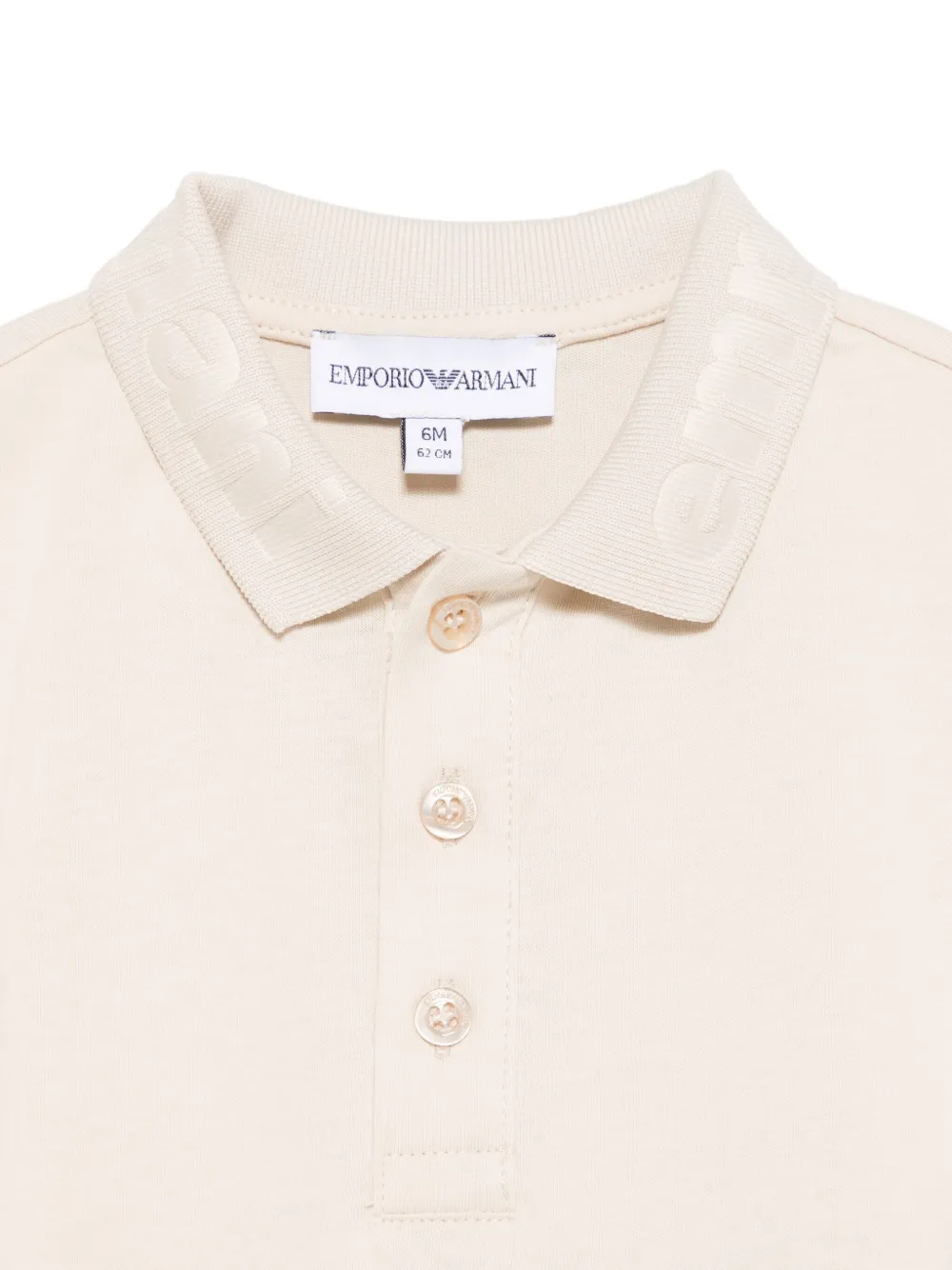 Emporio Armani Kids logo-detail polo shirt Beige