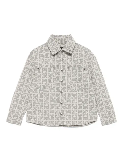 John Richmond Junior monogram-pattern shirt